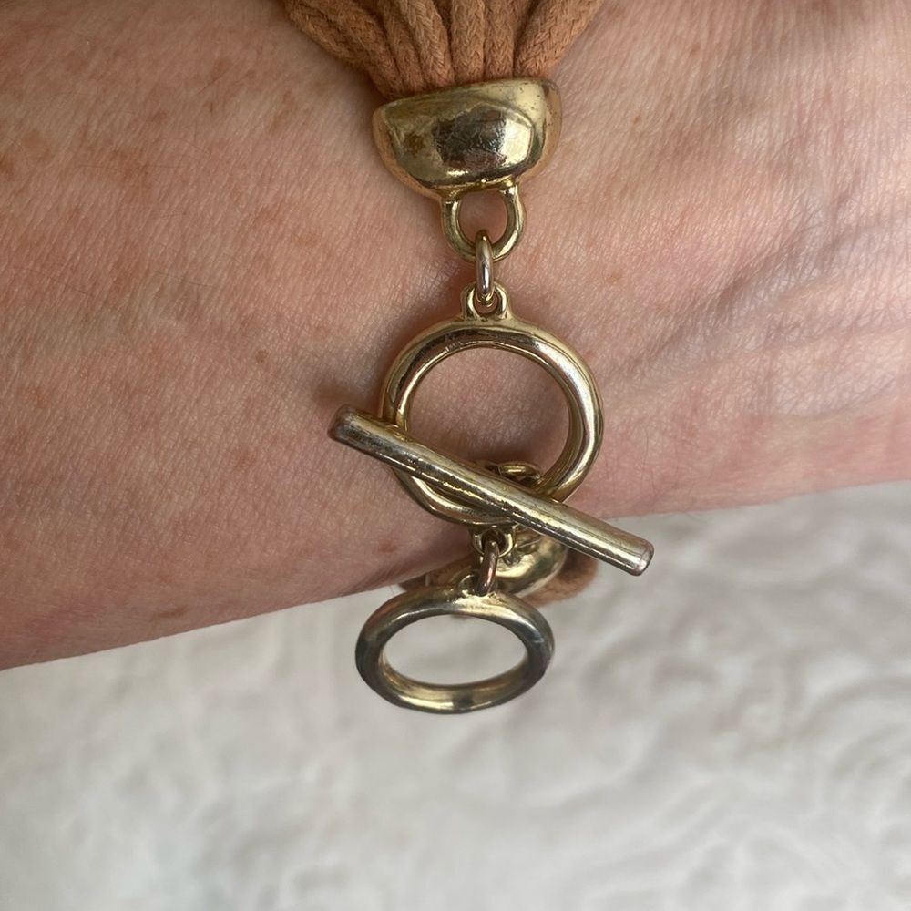 Bella & Jack Casually Elegant Gold and Tan Bracelet - Picture 4 of 9